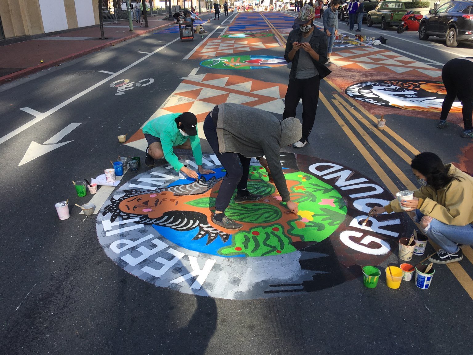 Stop Line 3 Street Mural:February 27th, 2021